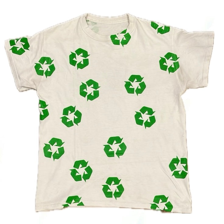 all over print tee - white/green