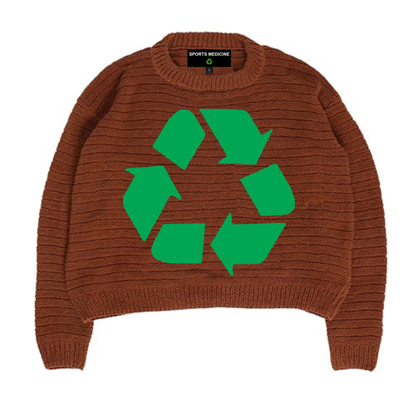 knit sweater - brown