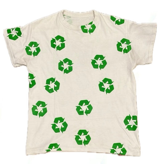 all over print tee - white/green