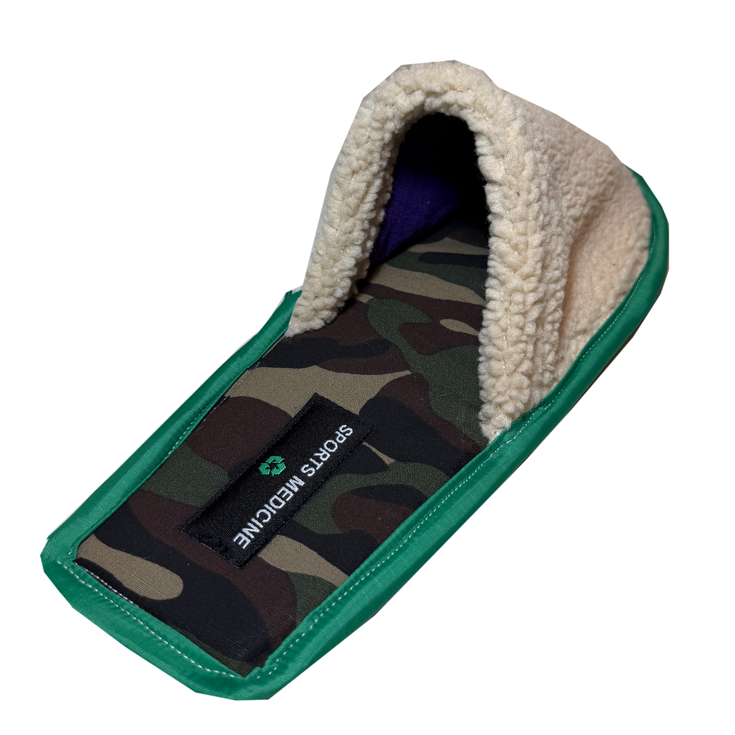 house slippers - sherpa/green